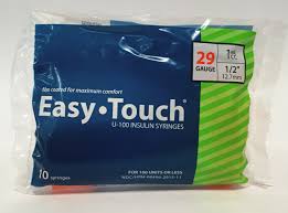 EASY TOUCH SYRINGES- bag of 10 short needles (LIPO NEEDLES)